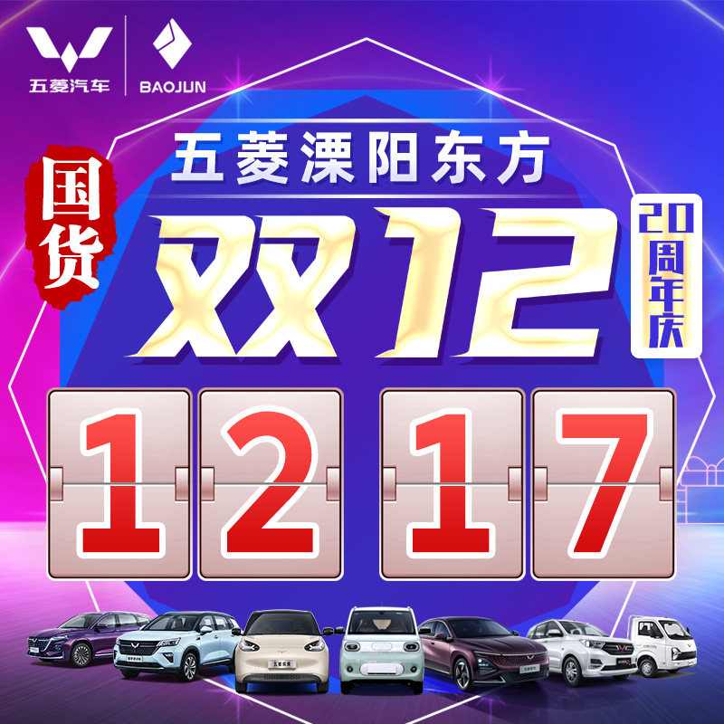12.17 国货双12 20周年店庆 五菱宝骏溧阳东方