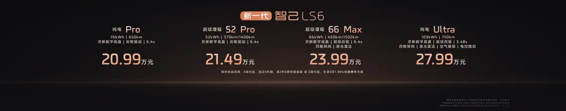 全新一代智己LS6正式开启预售，预售价20.99万元起